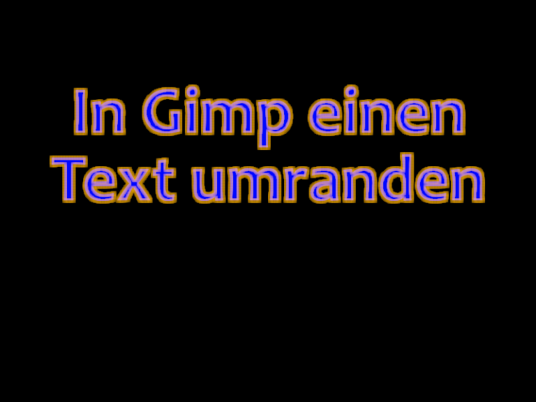 Gimp Text umranden | FL-E